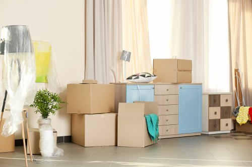 Removal truck ready for a local move in Parsons Green