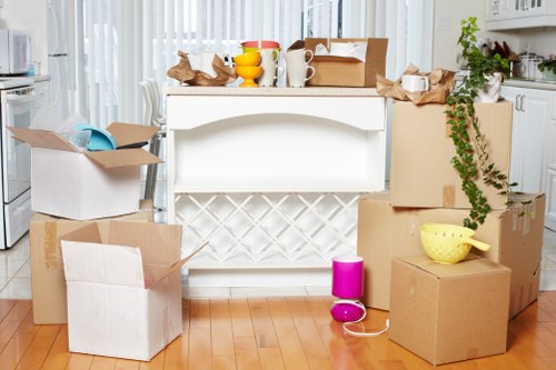 Professional movers handling business property with care
