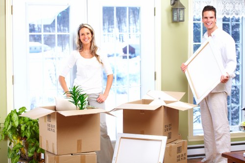 Packing office equipment for a Parsons Green relocation