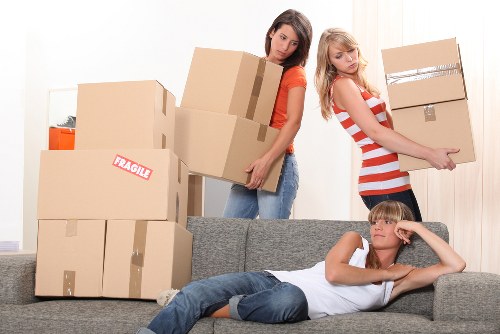 Business relocation logistics in a South West London street